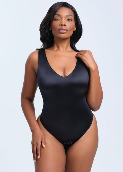 SatinSculpt Tank Bodysuit Thong