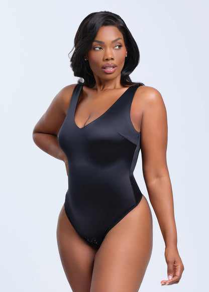 SatinSculpt Tank Bodysuit Thong