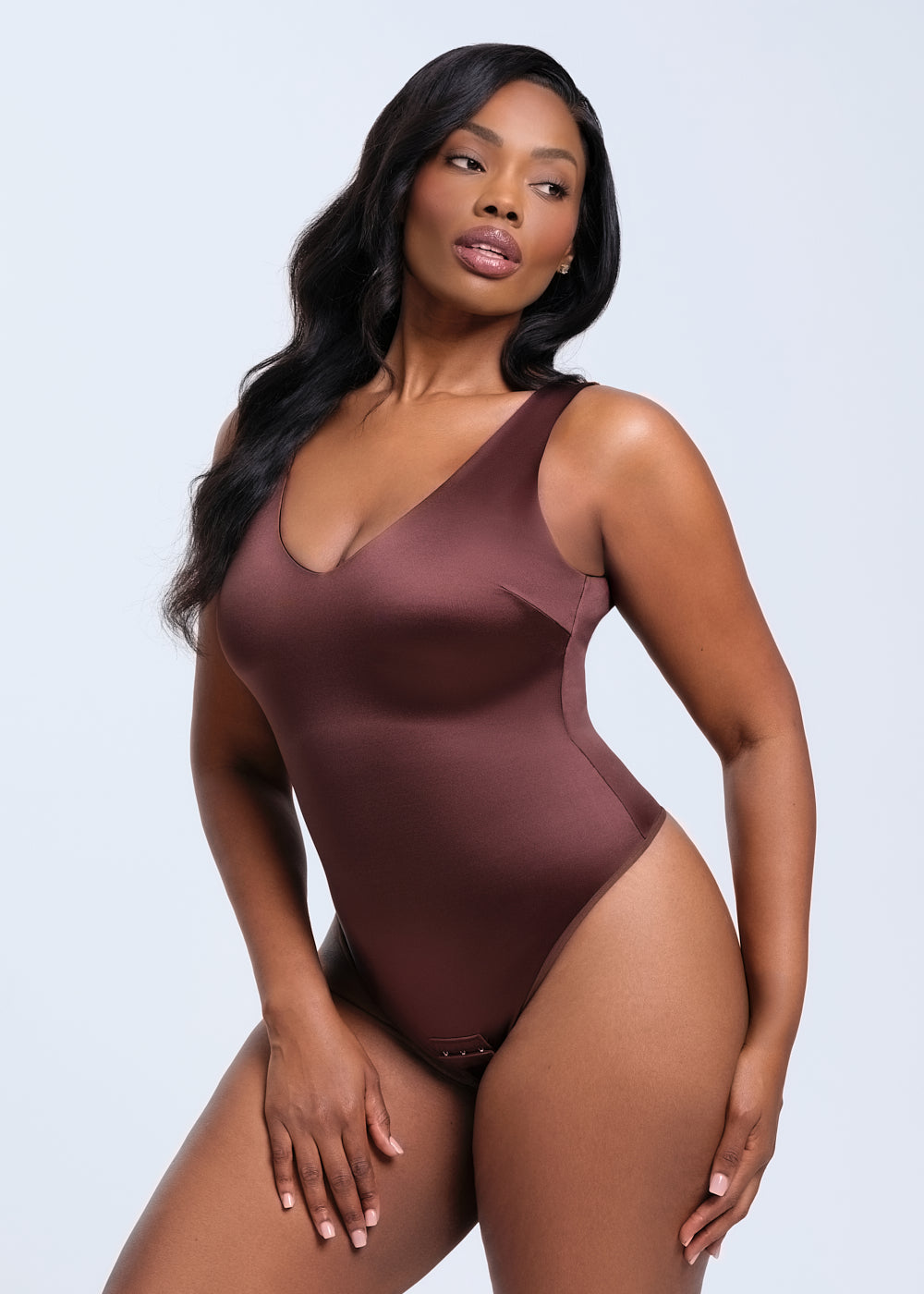 SatinSculpt Tank Bodysuit Thong