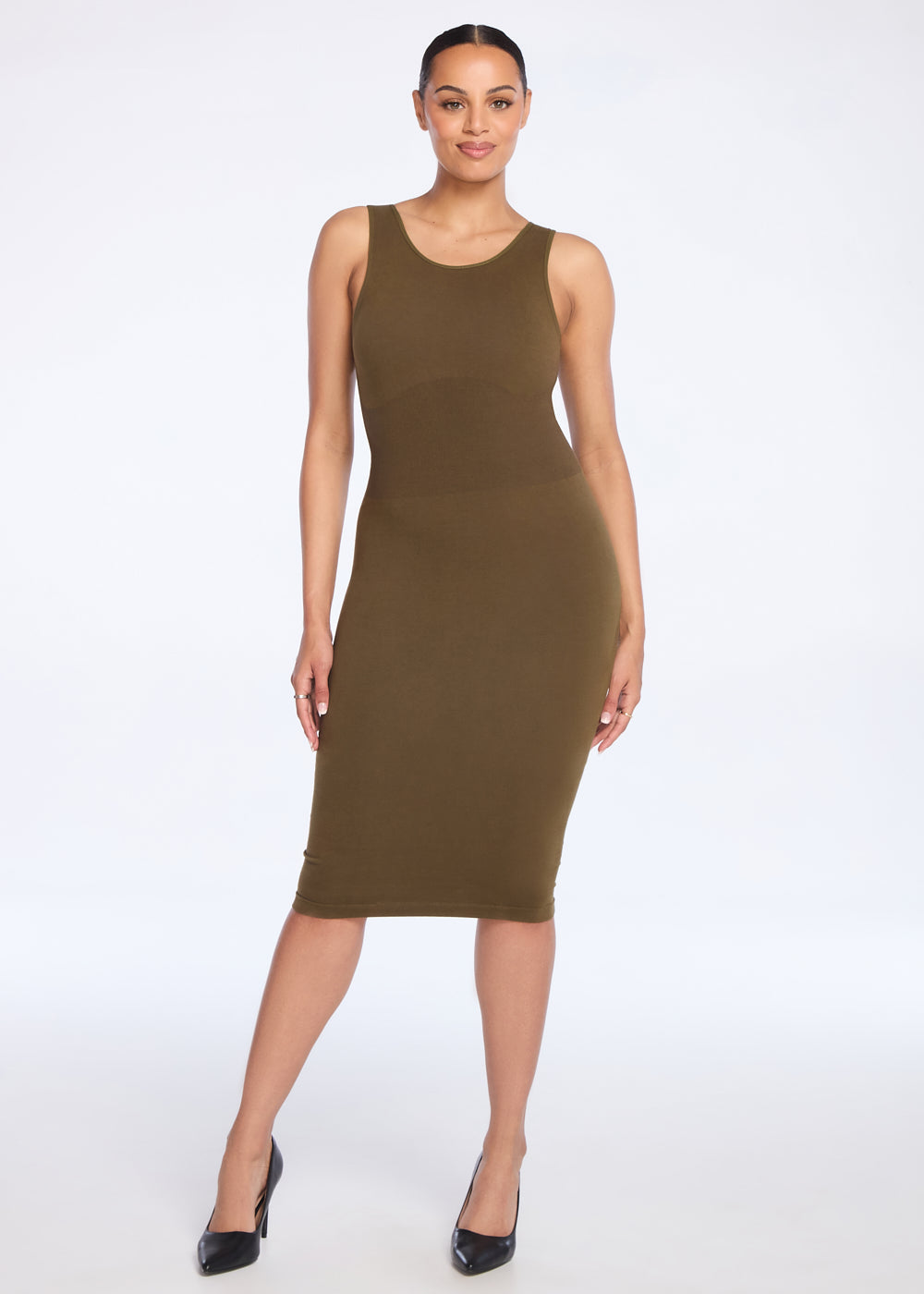 SecretSculpt Jersey Halter Midi Dress