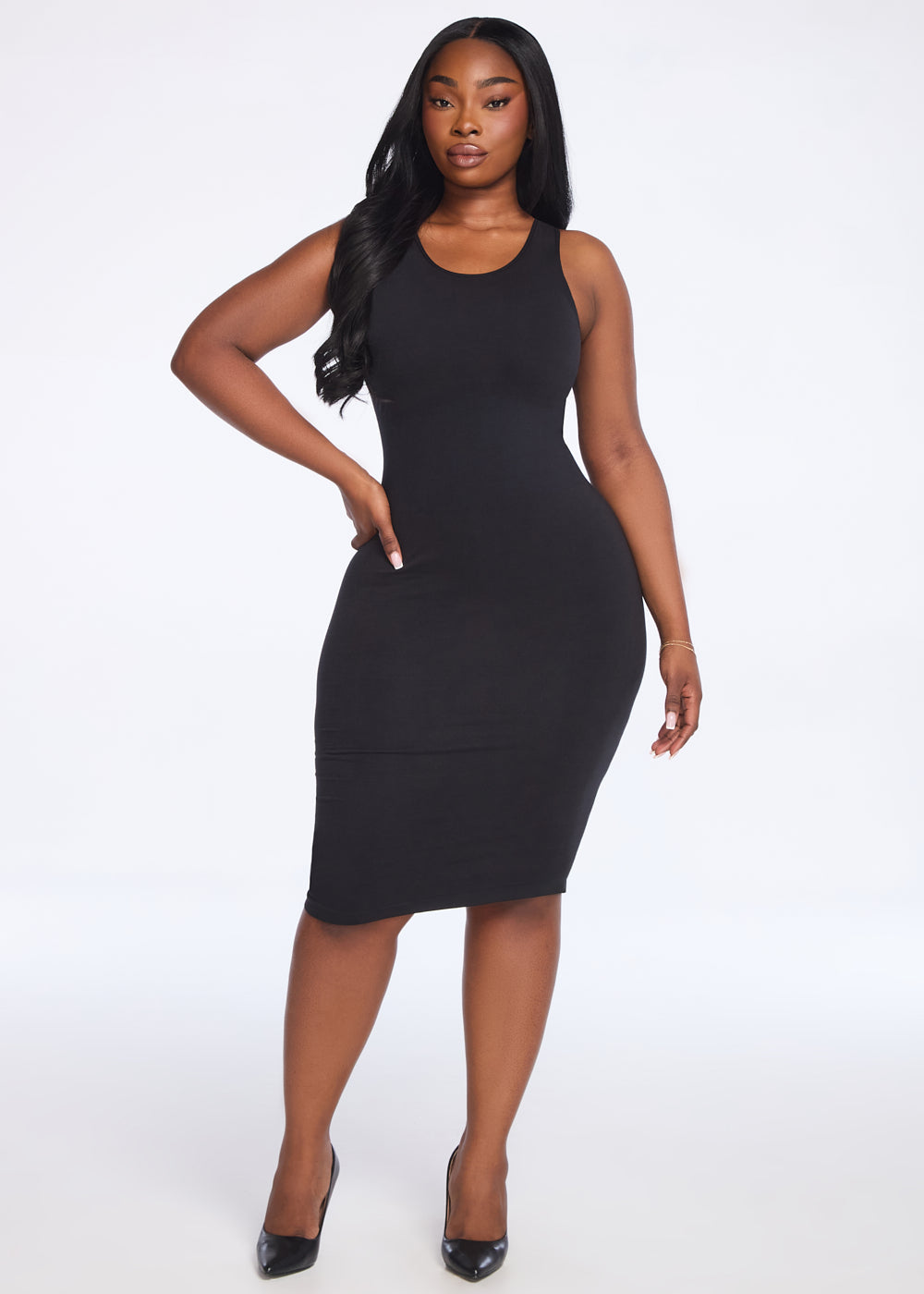 SecretSculpt Jersey Halter Midi Dress