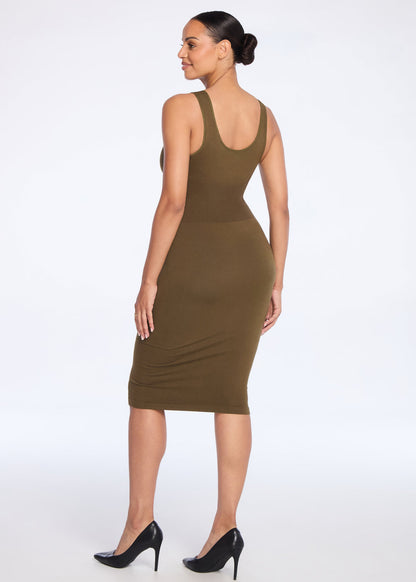 SecretSculpt Jersey Halter Midi Dress