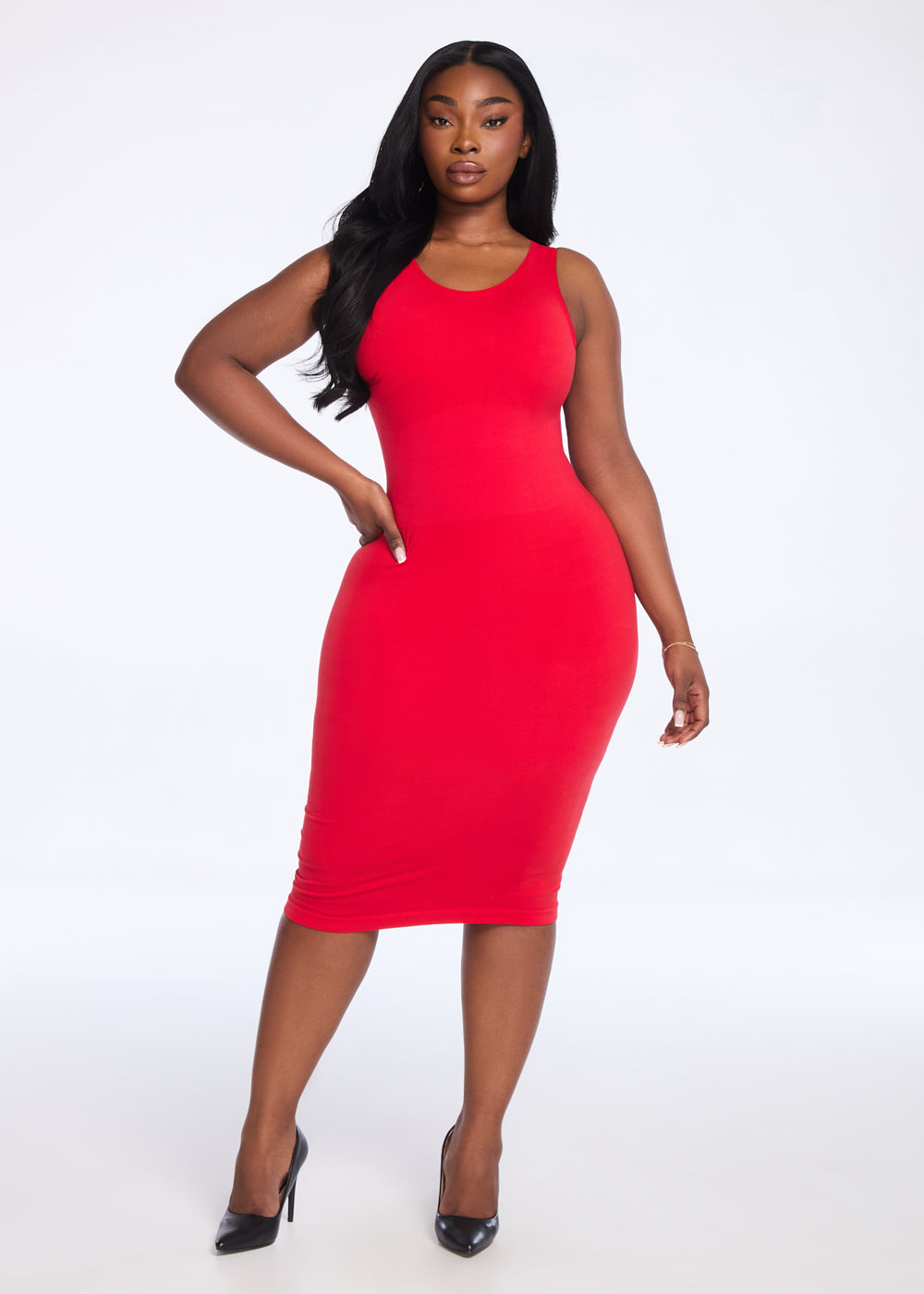 SecretSculpt Jersey Halter Midi Dress