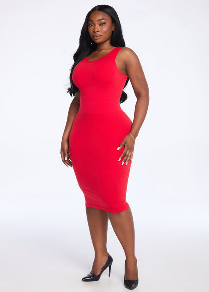 SecretSculpt Jersey Halter Midi Dress