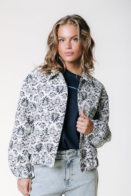 Bente Flower Jacquard Jacket | Multicolor