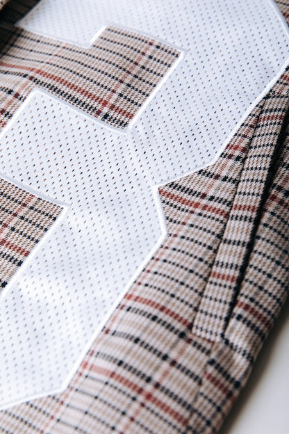 Paris Check Patch Blazer | Medium brown