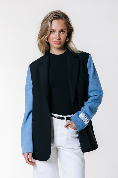 Mimmi Denim Blazer | Black