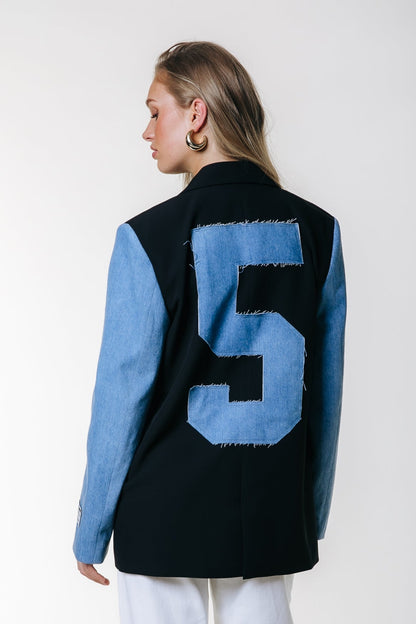 Mimmi Denim Blazer | Black