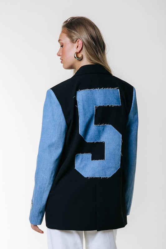 Mimmi Denim Blazer | Black