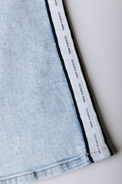 Gaias Tuxedo High Rise Denim | Light blue denim