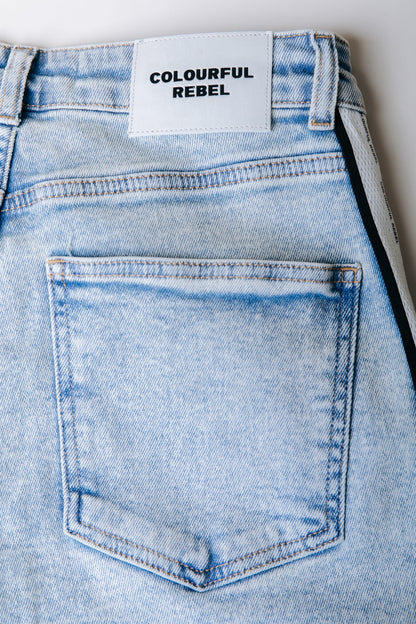 Gaias Tuxedo High Rise Denim | Light blue denim