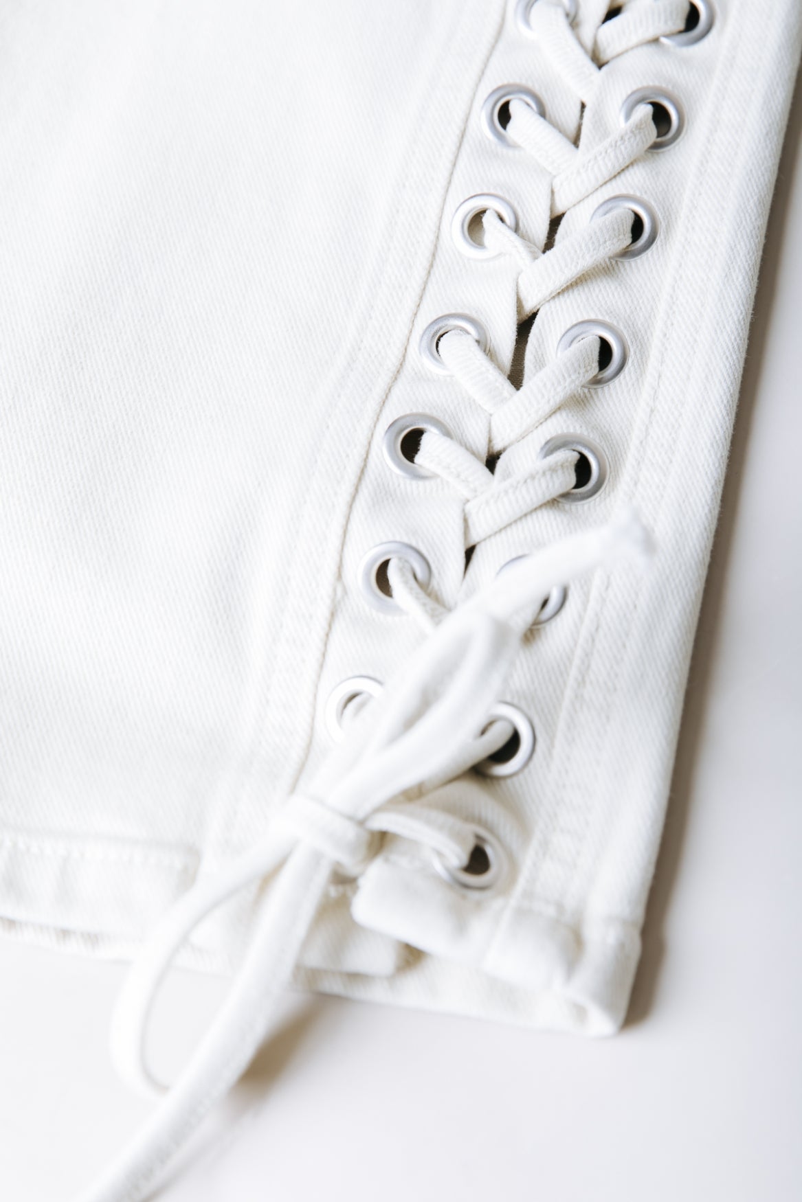 Jones Braided Straight Leg Denim | Beige