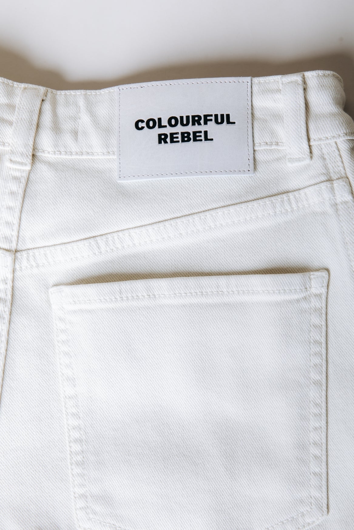 Jones Braided Straight Leg Denim | Beige