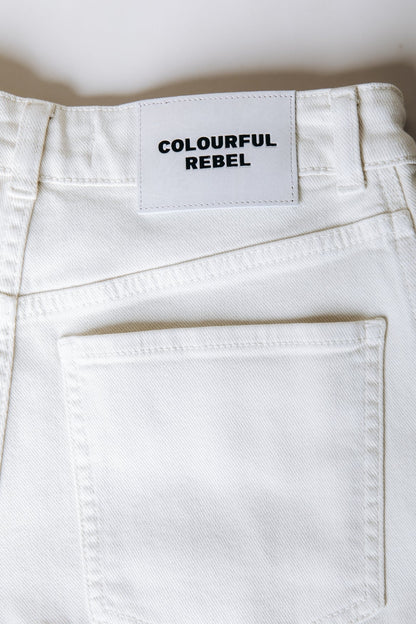 Jones Braided Straight Leg Denim | Beige