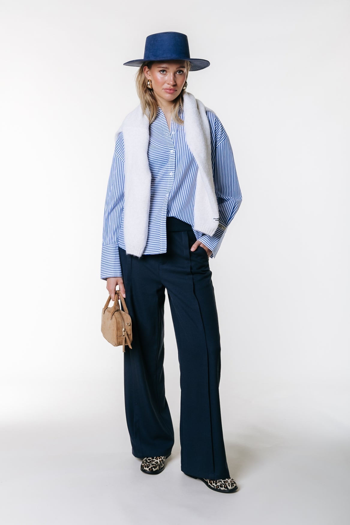 Giala Slouchy Pant | Deep blue