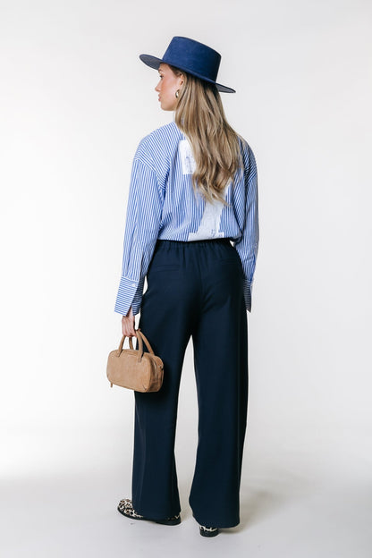 Giala Slouchy Pant | Deep blue