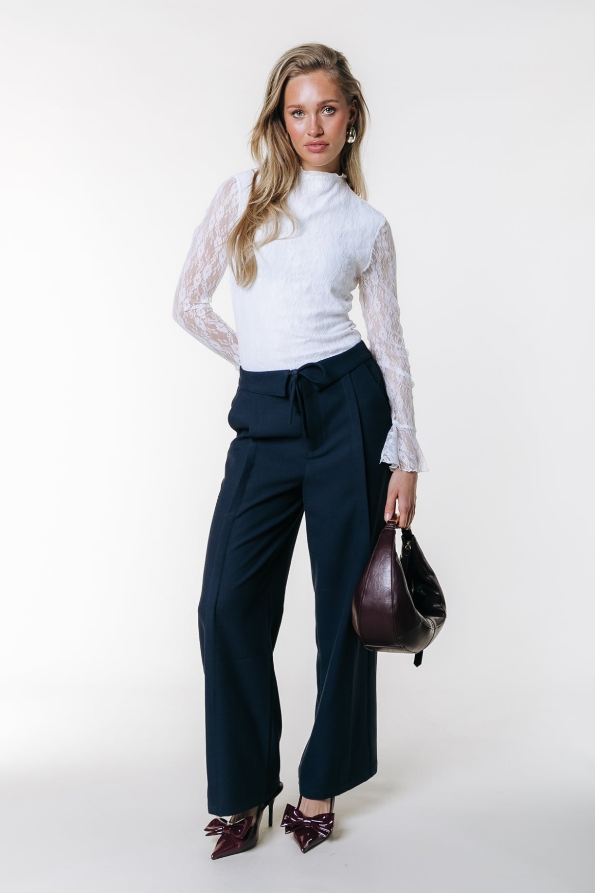 Giala Slouchy Pant | Deep blue