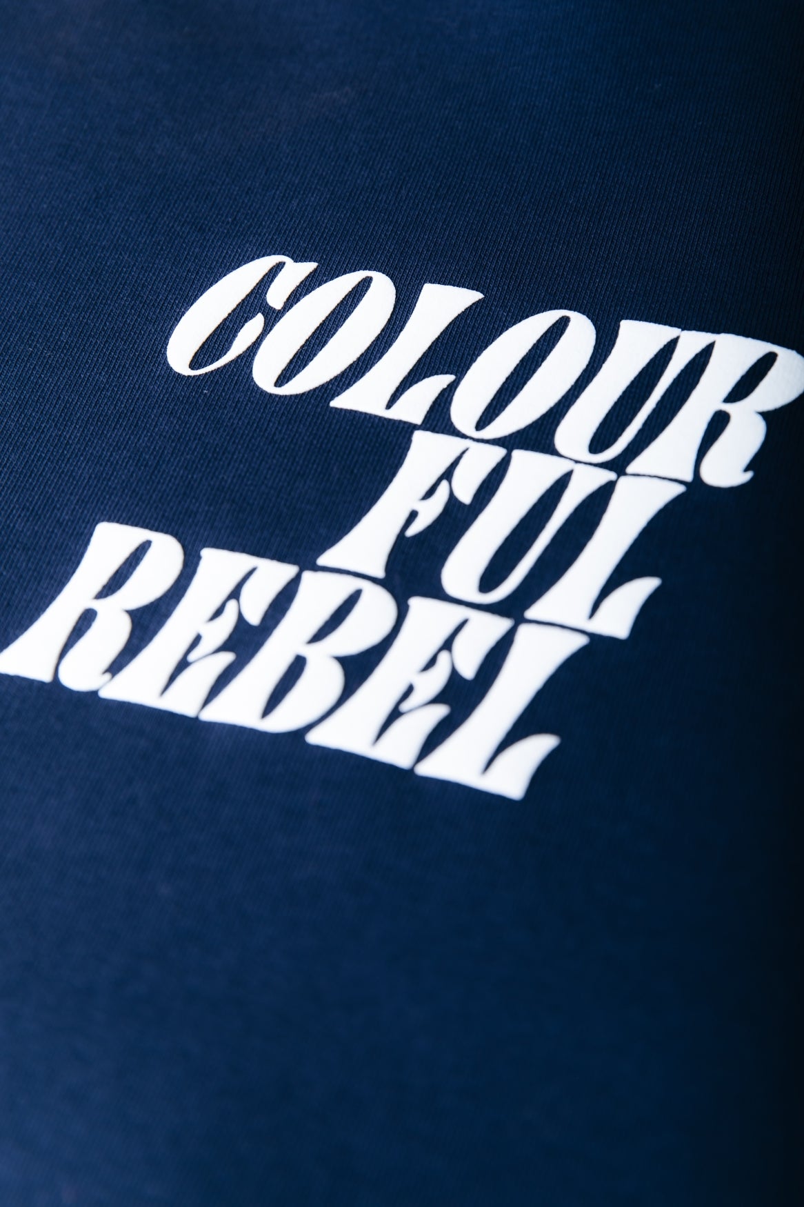 Logo Contrast Rib Sweat | Navy