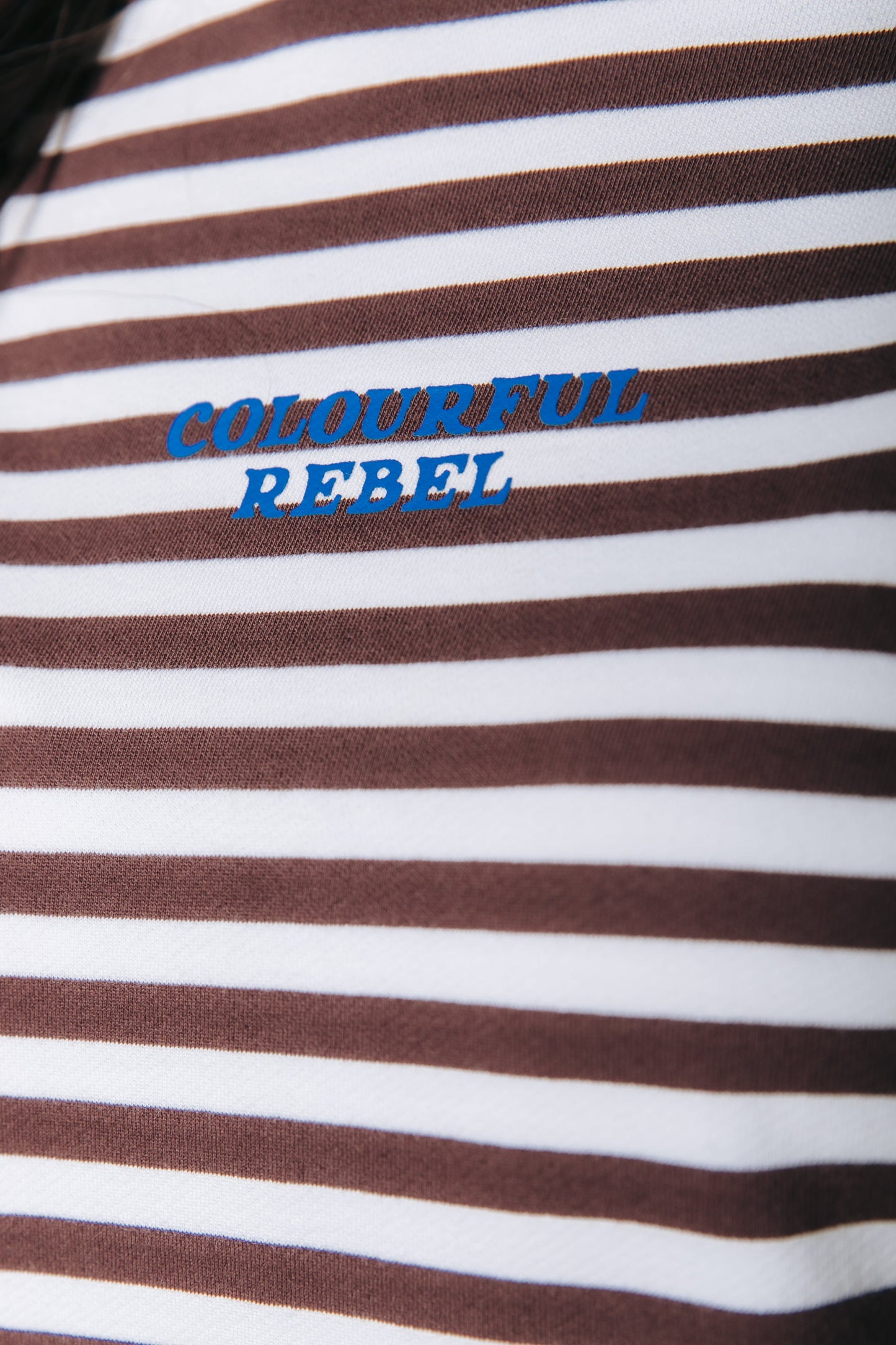 Gestreepte Sweater met Verlaagde Schouder – Kobaltblauw