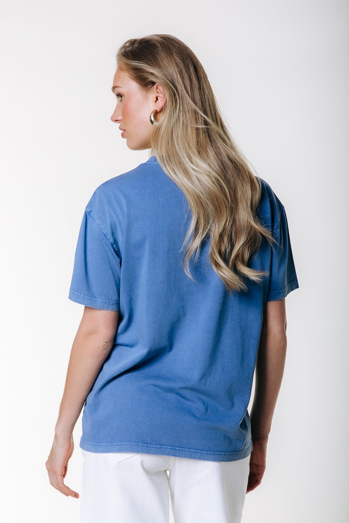 Basic Washed T-shirt 92 – Medium Blauw