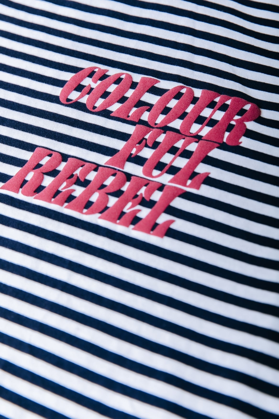 Striped Logo T-shirt | Deep blue