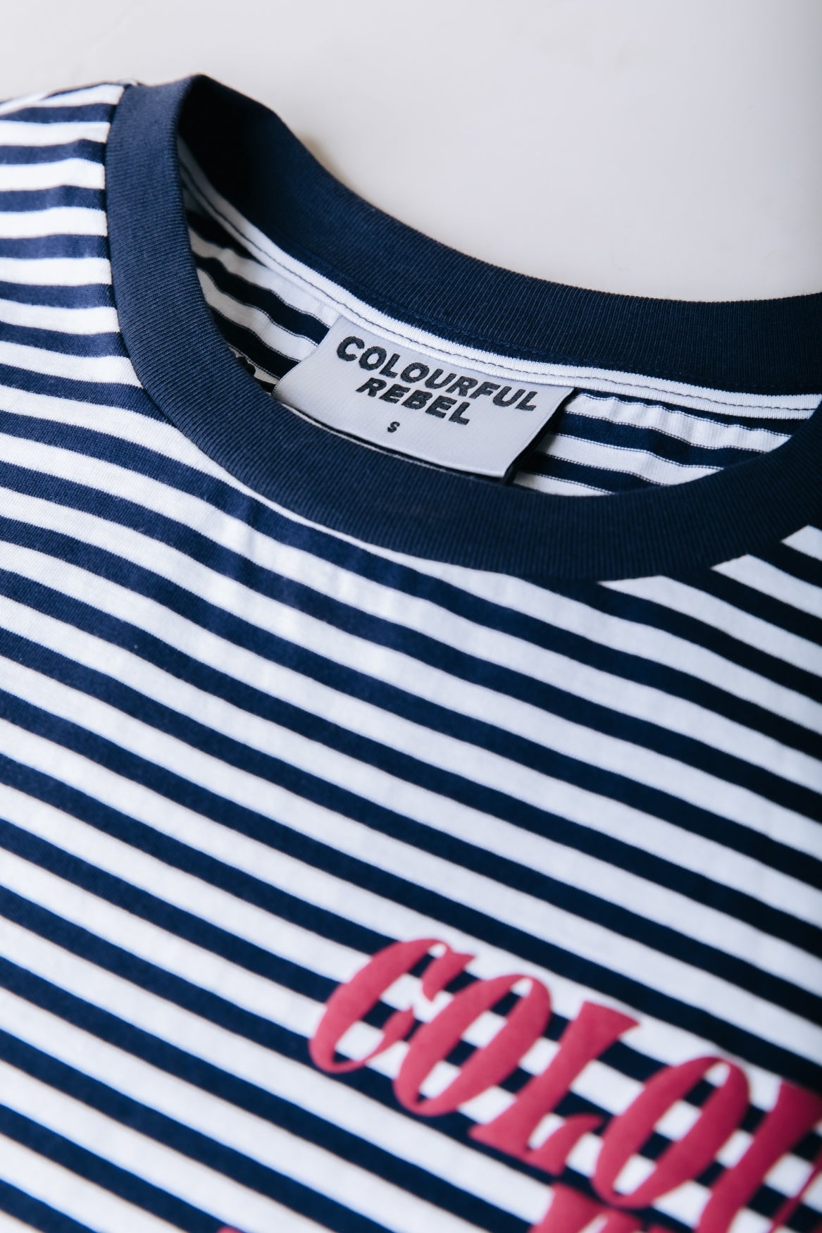 Striped Logo T-shirt | Deep blue