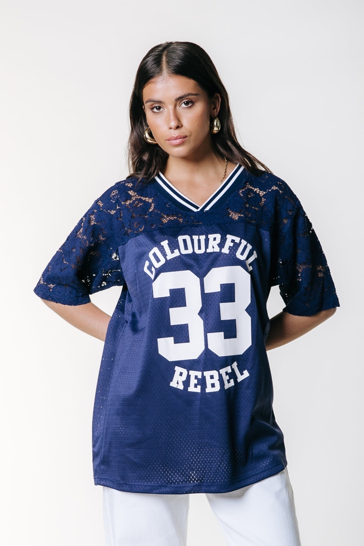 Tayla 33 Football T-shirt | Deep blue