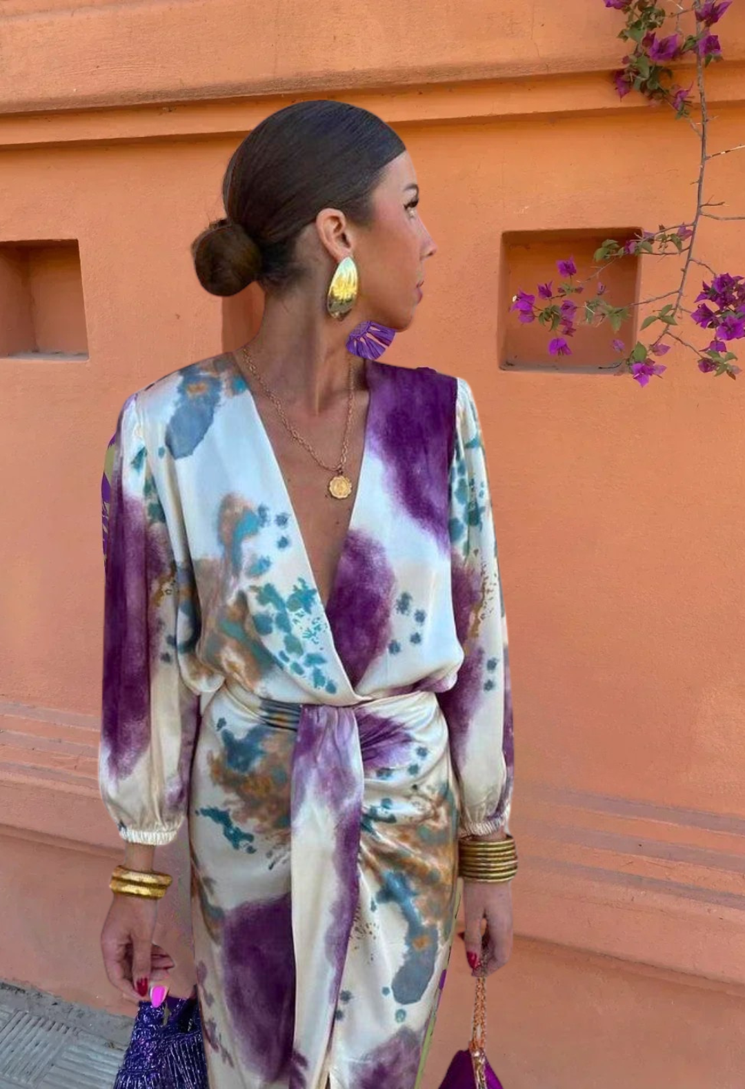 Ameline  | Elegante V-hals jurk