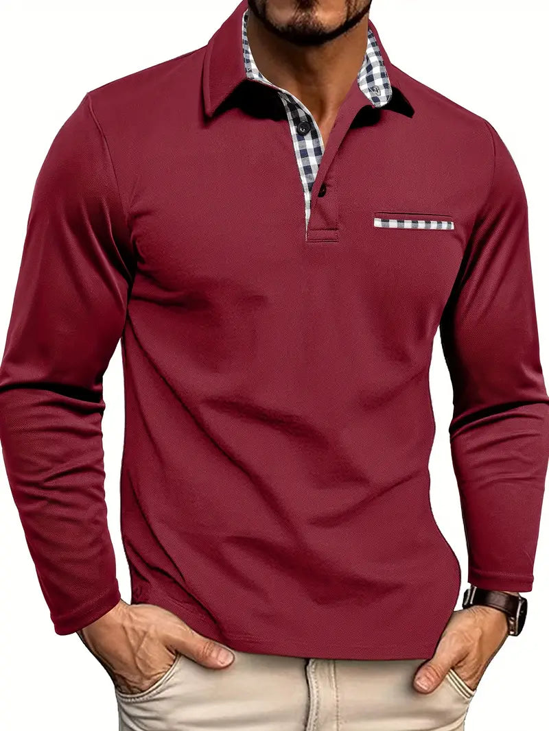 Stijlvolle Polo met Contrastkraag