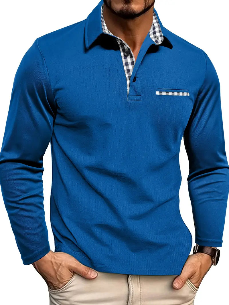 Stijlvolle Polo met Contrastkraag
