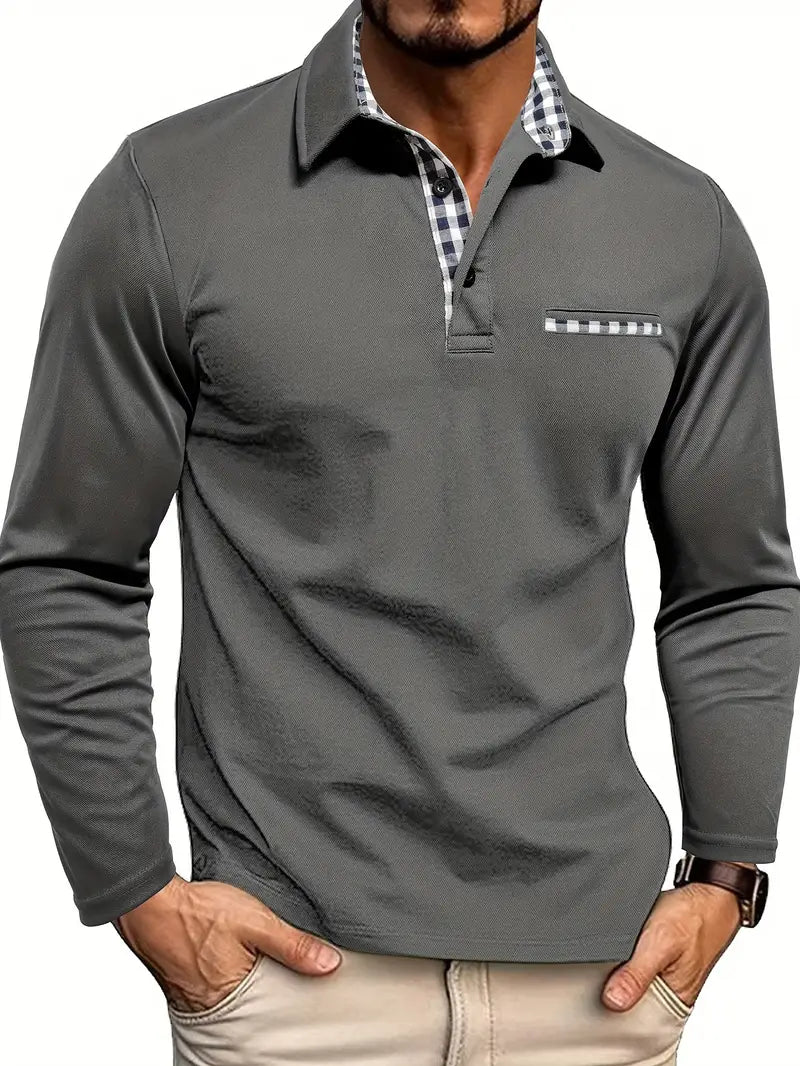 Stijlvolle Polo met Contrastkraag