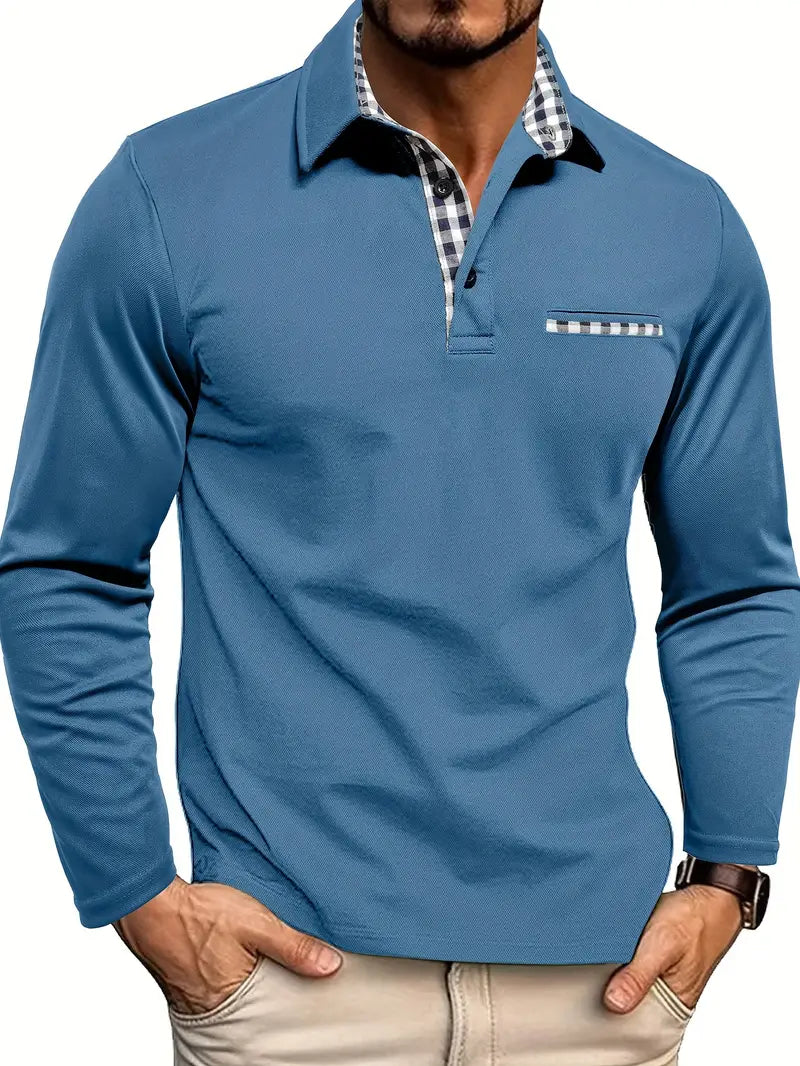 Stijlvolle Polo met Contrastkraag