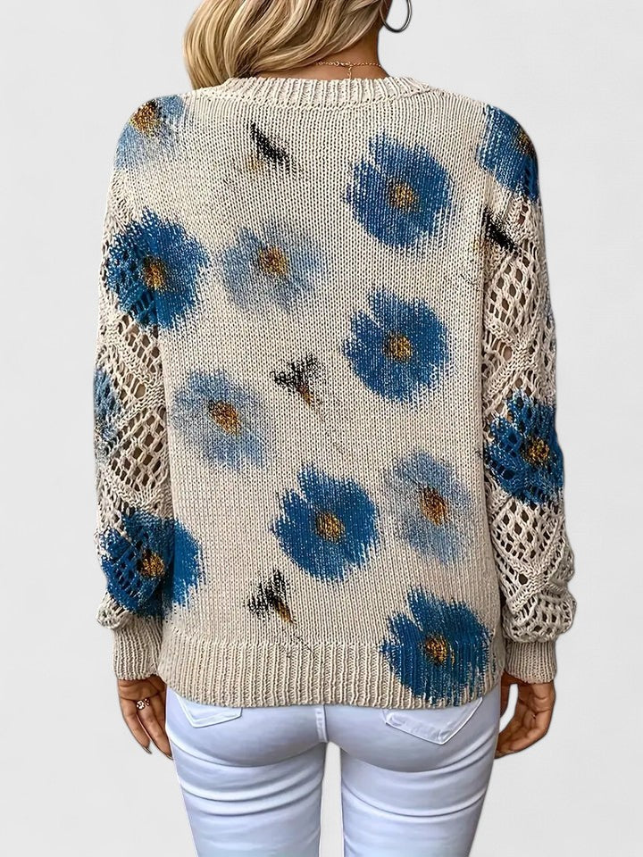 Elegante Bloemenprint Trui