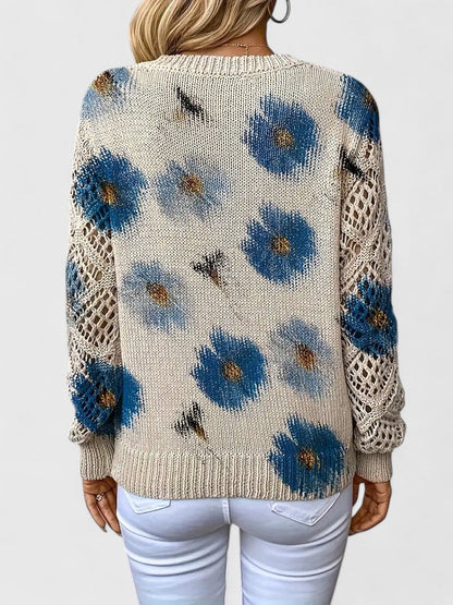 Elegante Bloemenprint Trui