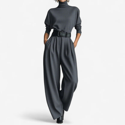 NOOR™ | Verfijnde Jumpsuit met Hoge Hals en Elegante Flow voor Elke Gelegenheid