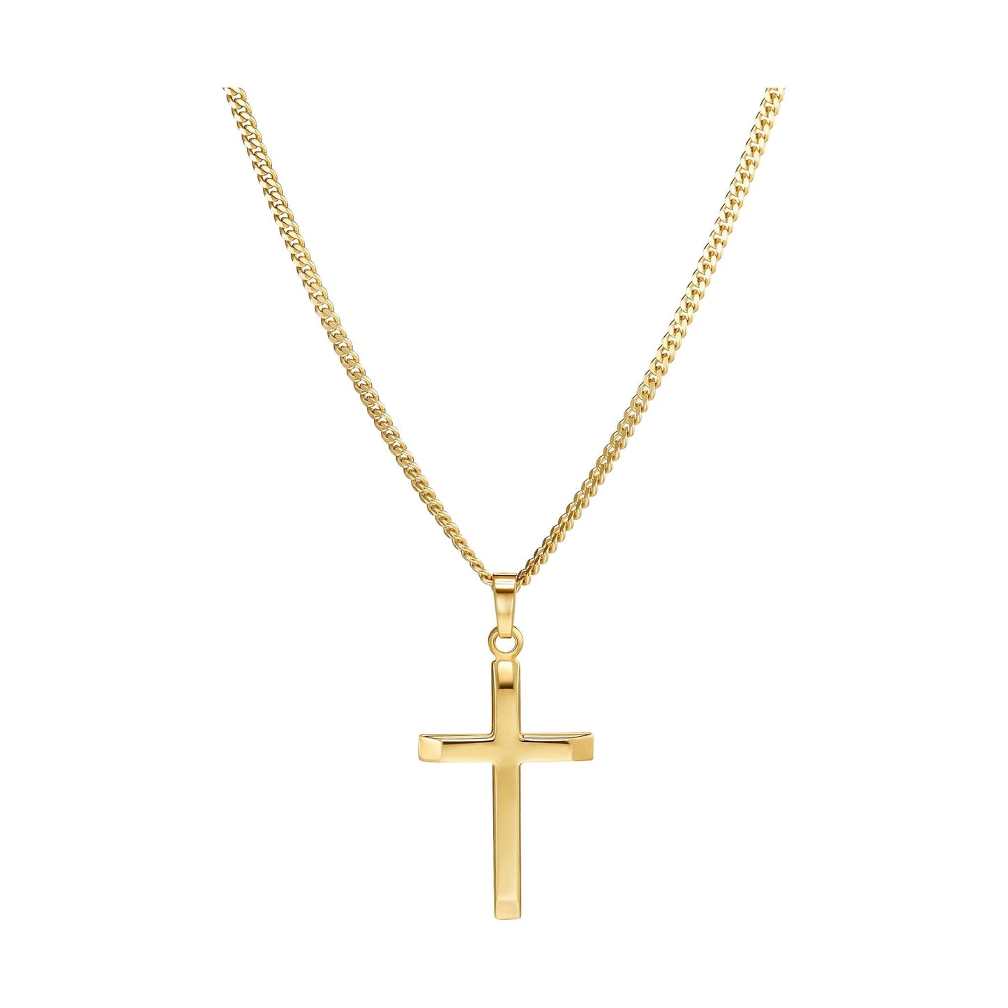 KRUIS FACETGESLEPEN COLLIER 333 GOUD