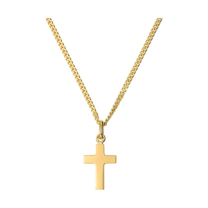 KRUIS KETTING 925 ZILVER 18 KARAAT VERGULD