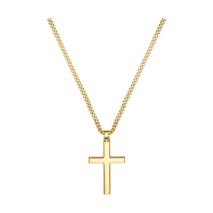 KRUIS KETTING 925 ZILVER 18 KARAAT VERGULD