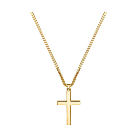 KRUIS KETTING 925 ZILVER 18 KARAAT VERGULD