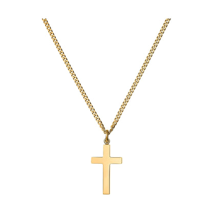 KRUIS KETTING 925 ZILVER 18 KARAAT VERGULD