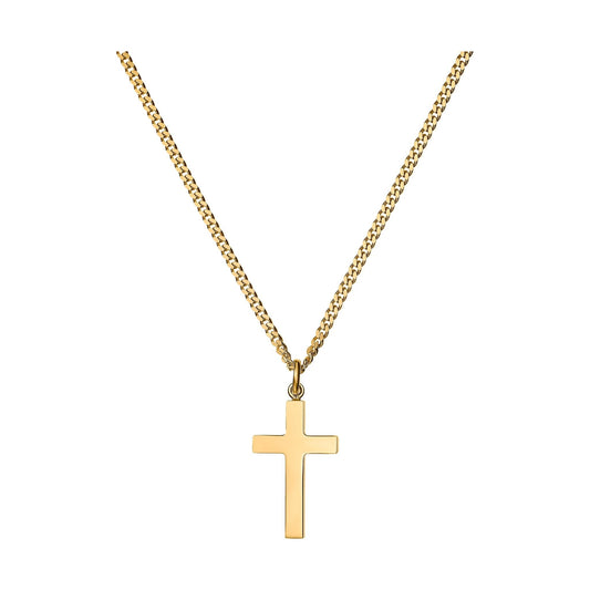 KRUIS KETTING 925 ZILVER 18 KARAAT VERGULD
