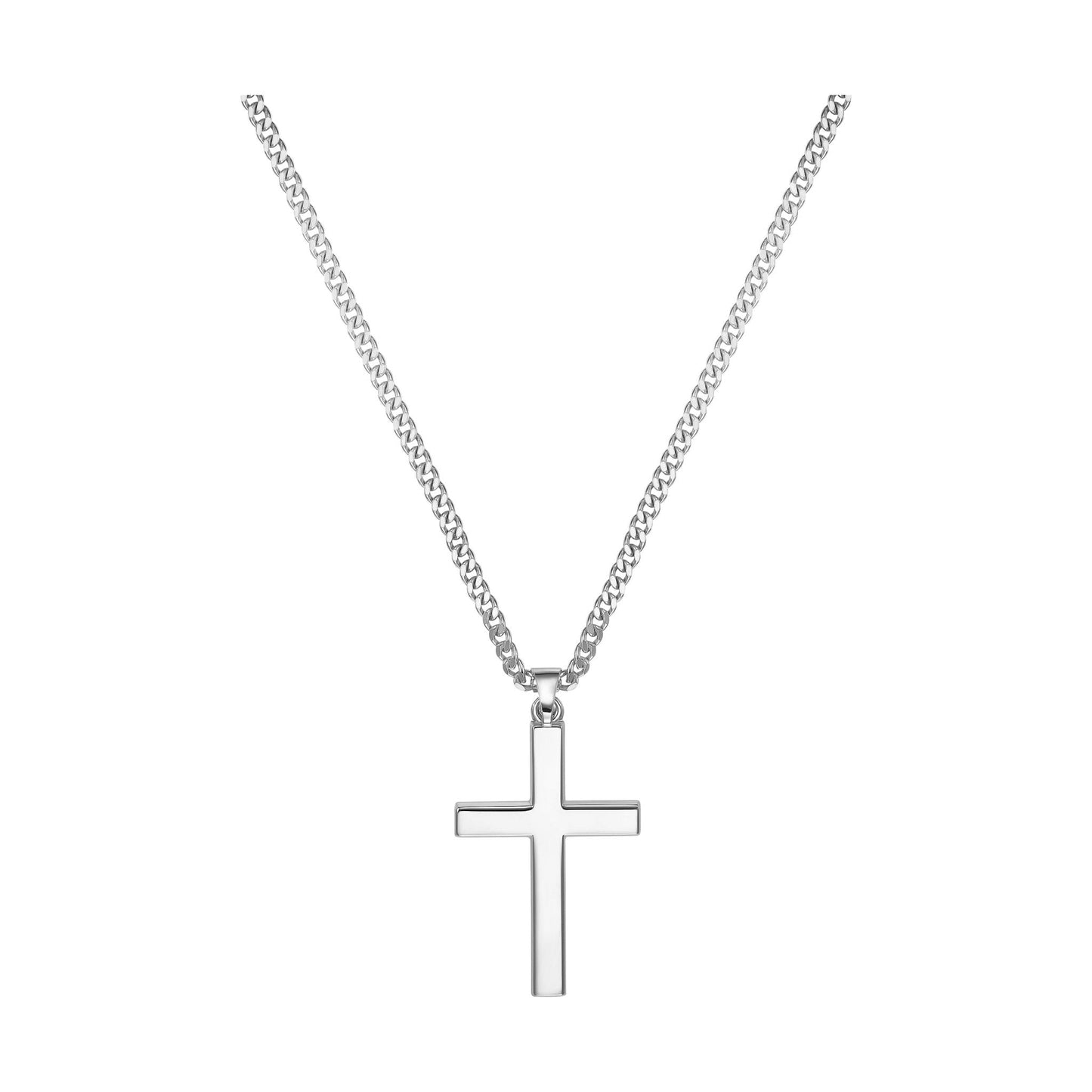 KRUIS KETTING 925 ZILVER GERHODINEERD