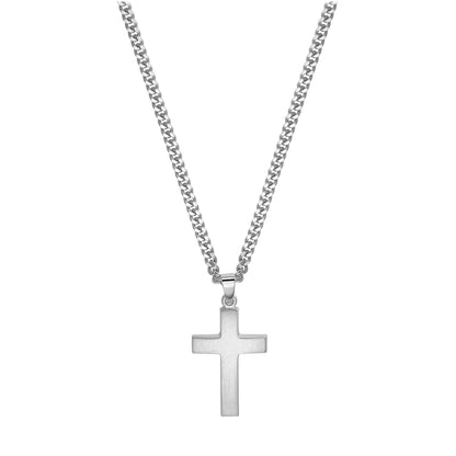 KRUIS KETTING MAT 925 ZILVER GERHODINEERD