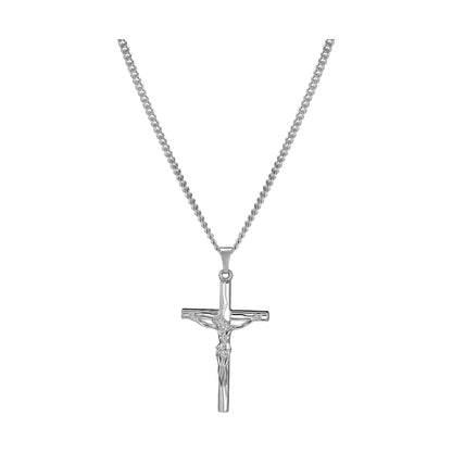 CROSS BODY KETTING 925 ZILVER GERHODINEERD