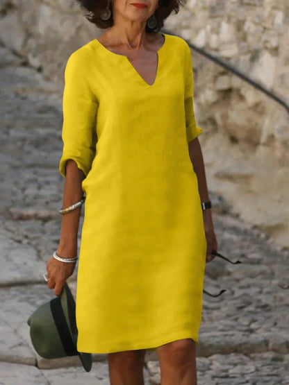 Ameline | Stijlvolle V-hals Jurk